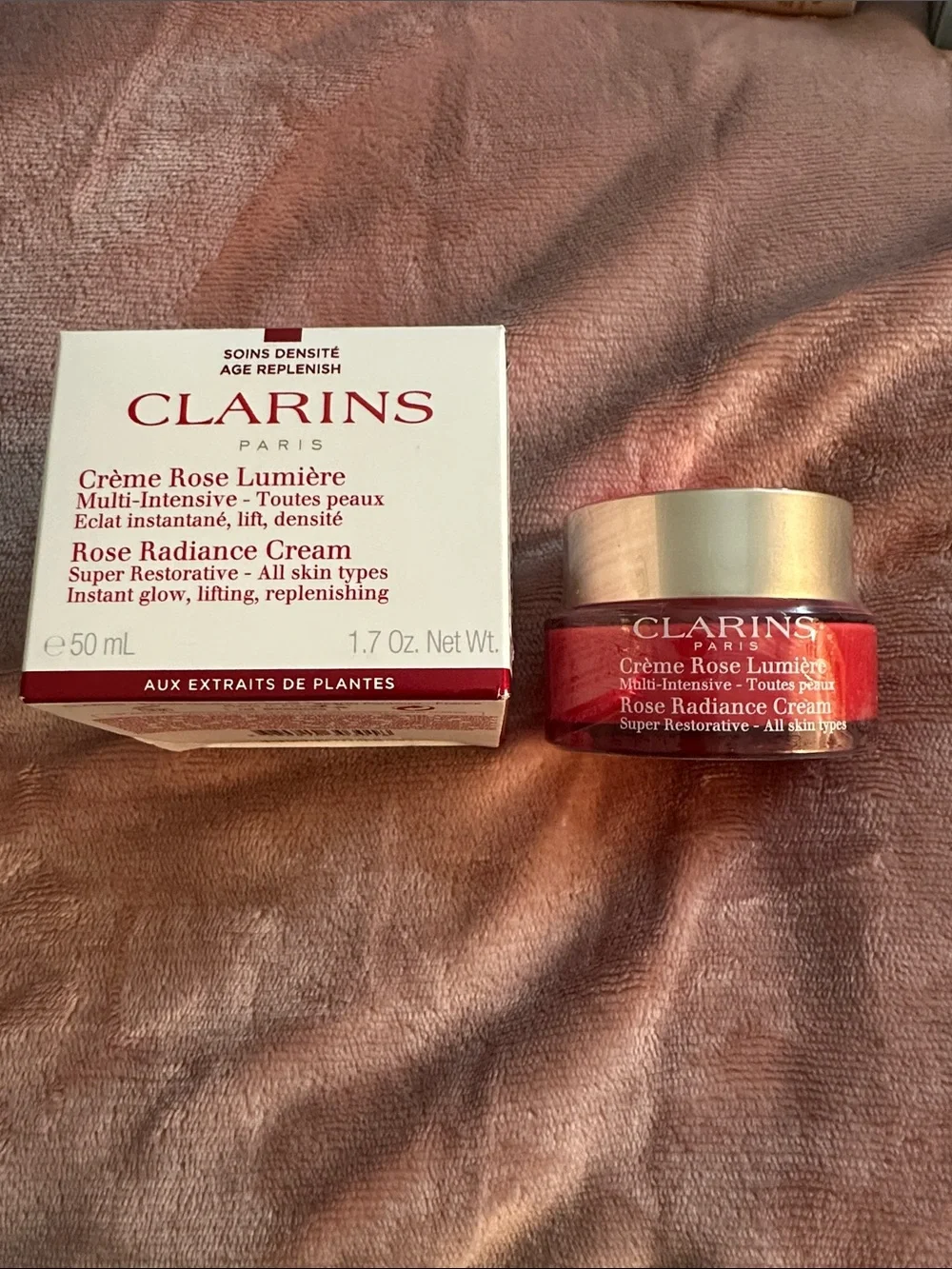 Clarins sealed below comes